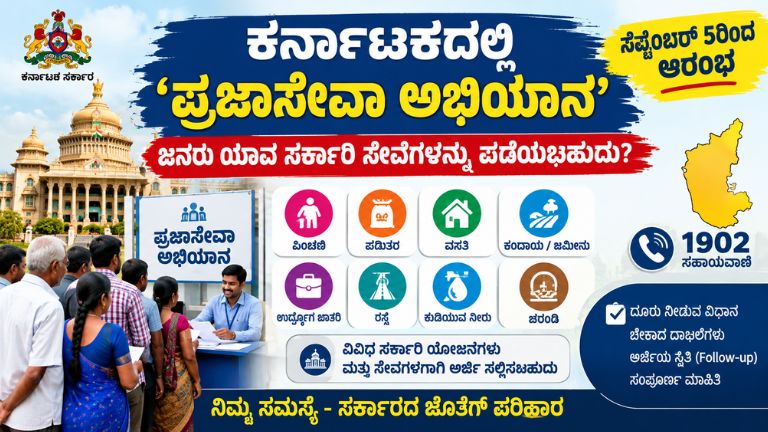 prajaseva abhiyana-karnataka services 2026