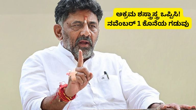 karnataka illegal weapons amnesty